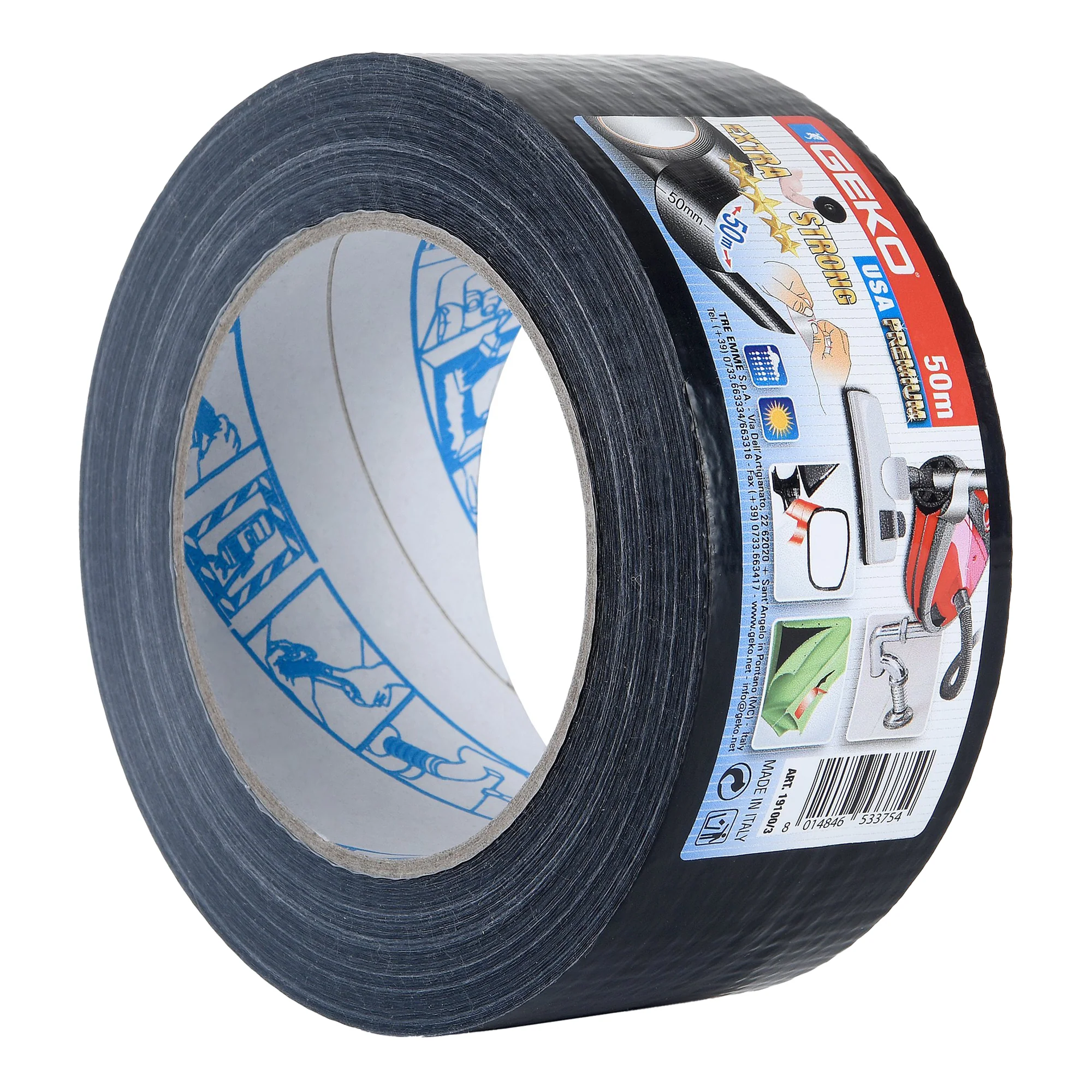 geko-nastro-telato-americano-usa-premium-50mmx50mt-nero_849afe45-f419-4358-8ff8-ff4d530af6fe GEKO SAMOLJEPLJIVA AMERICAN TRAKA 50X50 CRNA - Slika 1