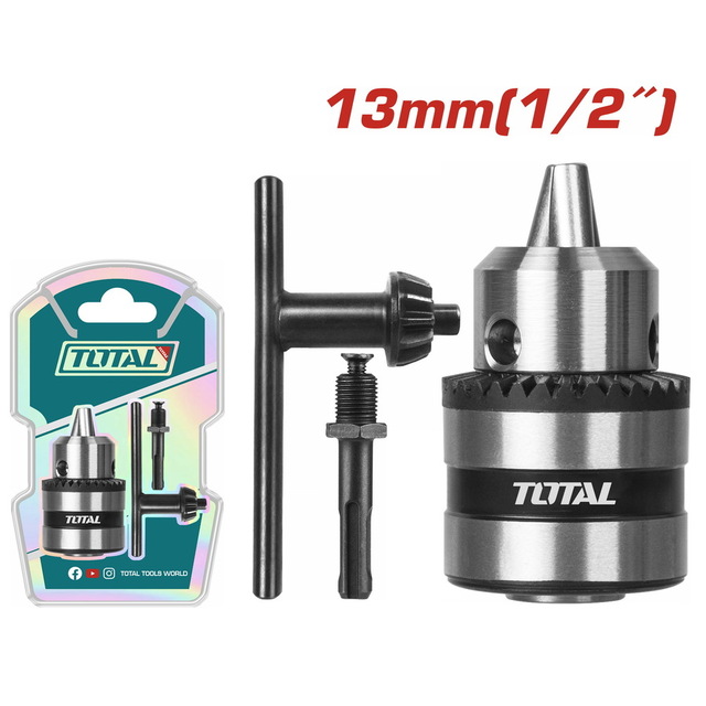 TAC451301.1 GLAVA STEZNA 1.5-13MM 1/2 SA KLJUČEM + ADAPTER SDS+ - Slika 1
