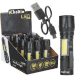 Mini taktička svjetiljka LED COB 10W 500mAh 500lm IPX5