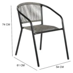 Vrtna stolica metalna 54 x 66 x 75 cm AM-036B