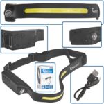LED COB naglavna svjetiljka sa senzorom pokreta 3W + 1W XPE 1200mAh 350lm IPX4